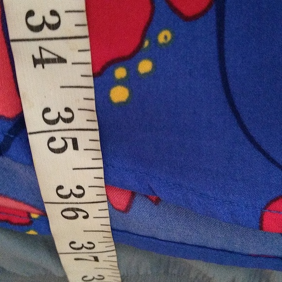 Market and Spruce Jeanie Ruffle Blue Red Poppy Sleeveless Mini Dress Size Medium - Picture 7 of 9